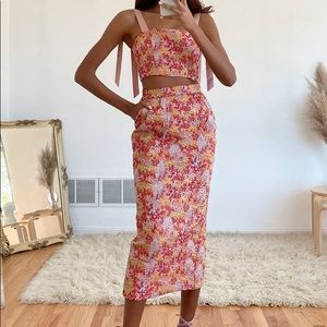 Lulus Ellarina Two-Piece Midi Dress